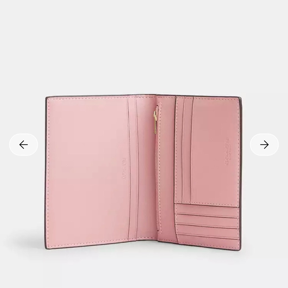 Coach Powder Pink Passport Card Case - Picture 3 of 4